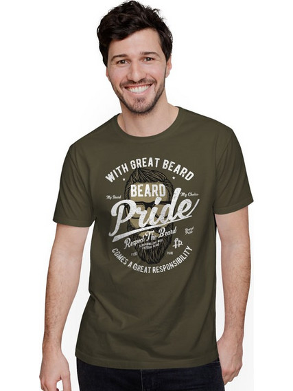 BEARD PRIDE (Κοντομάνικο Ανδρικό / Unisex) - Army