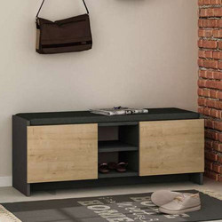 Homeplus Παπουτσοθήκη Σκαμπό Ξύλινη M110xΠ37xΥ43cm 07.01.1058