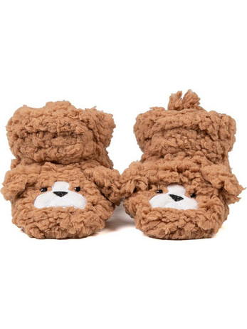Cozy Sole Dog Βρεφικά Παντοφλάκια Αγκαλιάς Καφέ 30050