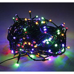 Adeleq 200 Χριστουγεννιάτικα Λαμπάκια LED σε Σειρά Εξωτερικού Χώρου Πολύχρωμα 30-16289