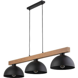 TK Lighting Oslo 4710 Κρεμαστό Φωτιστικό Οροφής Ράγα Τρίφωτο E27 Μαύρο