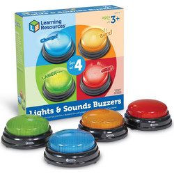 319700 Learning Resources Εκπαιδευτικό Παιχνίδι Buzzers με φώτα και ήχους Σετ 4 τεμάχια για 3 ετών+