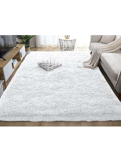 Γαρύφαλλο Fluffie Χαλί Ορθογώνιο Shaggy 80x140cm Λευκό