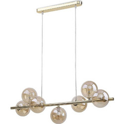 TK Lighting Estera Κρεμαστό Φωτιστικό Οροφής Ράγα Πολύφωτο Χρυσό 5668