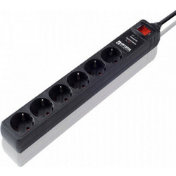 CRYSTAL AUDIO 40864 πολύπριζο προστασίας 6 θέσεων