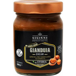 Sisinni Gianduia Cream with Stevia (Κρέμα με Σοκολάτα Gianduia με Στέβια) χωρίς Ζάχαρη χωρίς Γλουτένη 380gr