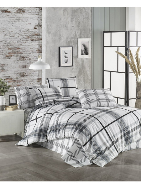 MC DECOR ΠΑΠΛΩΜΑ ΥΠΕΡΔΙΠΛΟ ΣΕΤ 3 ΤΜΧ. 230X250 CM WOOD GREY - MC DECOR MCL.KPY.WOOD GREY