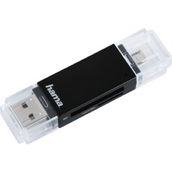 Hama 181056 Card Reader OTG USB-A micro USB 2.0 για SD / microSD