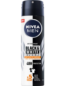 Nivea Black & White Ultimate Impact Ανδρικό Αποσμητικό Spray 48h 150ml