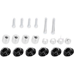 Βιδα μαυρη 6mm RCB (RACING BOY) πλατυ κεφαλι με πατουρα 6τεμ/σετ