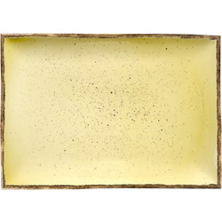 Πιατέλα ορθογώνια πορσελάνης 21x10cm Κρεμ σειρά 360 LUKANDA - Σετ 6 c448669