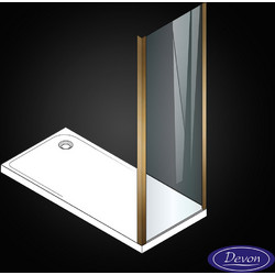 Πλαϊνό Σταθερό Ντουζιέρας Devon Noxx SPN80C-221 Bronze Brushed 77-79X200εκ