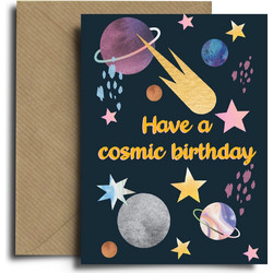 Ευχετήρια Κάρτα Cosmic Birthday Spread The Magic