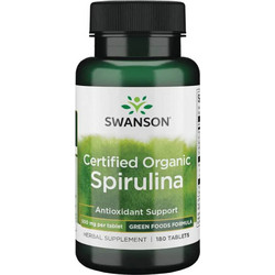 Swanson Certified Organic Spirulina 180 Ταμπλέτες