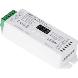 GLOBOSTAR(R) 71425 MiBOXER D3-CX PRISM RGB Controller / Decoder 3CH DC 12-24V 18A 432W Max IP20 - DMX512/RDM + 500/2000Hz PWM + Linear/Logarithmic Dimming Curve - M13xΠ4.9xΥ2.7cm