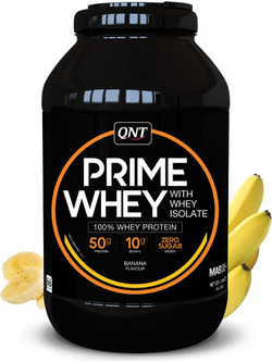 QNT Prime Whey Banana Πρωτεΐνη Ορού Γάλακτος Γράμμωσης 2kg