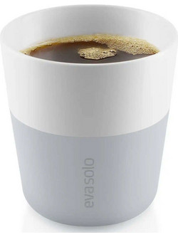 Φλυτζάνια Lungo Πορσελάνινα (Σετ 2Τμχ) 501045 230ml Light Grey Eva Solo Πορσελάνη,Σιλικόνη