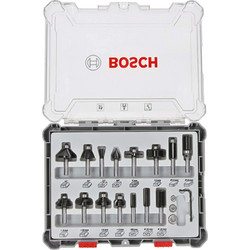 BOSCH ΣΕΤ ΦΡΕΖΕΣ ΓΙΑ ΡΟΥΤΕΡ 6MM - 15 ΤΕΜΑΧΙΩΝ 2607017471