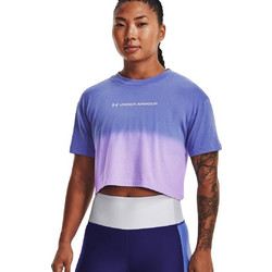 Under Armour Branded Dip Dye T-Shirt Γυναικείο Αθλητικό Crop Top Λιλά 1376750-495