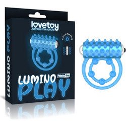 Lovetoy Lumino Play Vibrating Ring 2 Ελαστικό Δαχτυλίδι Πέους με Δόνηση 2.5cm Μπλε