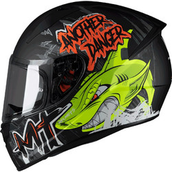 MT Stinger Danger Matt Fluo Orange Κράνος Μηχανής Full Face 1450gr