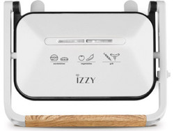 Izzy IZ-2013 Wood Panini Τοστιέρα Γκριλιέρα για 2 Τοστ 1300W Λευκή