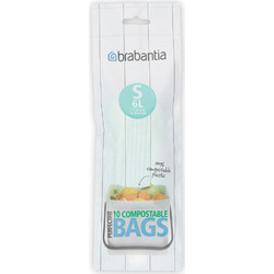 Brabantia 647666 Βιοδιασπώμενες Σακούλες Απορριμάτων PerfectFit Sort&Go S, 6L, 10