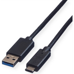 Roline USB CABLE Type-C male to USB3.2 Gen1 type-A male 1m black 11.02.9011