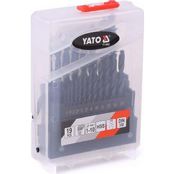Σετ Τρυπάνια HSS 1-10mm YT-4462 19Τμχ Yato (20004462)
