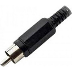Αρσενικό Βύσμα Καλωδίου RCA ID5mm - Μαύρο 01.099.0002