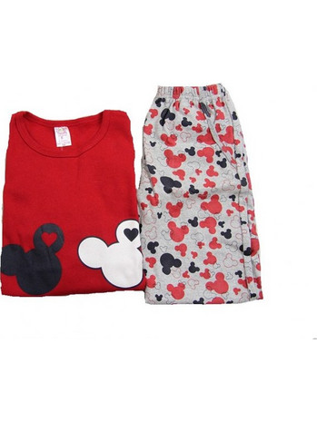 Happy Touch Mickey Παιδική Πιτζάμα Βαμβακερή Χειμωνιάτικη Κόκκινη 2020629