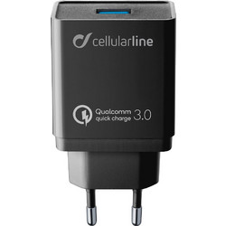 Cellular Line ACHHUUSBQCK Φορτιστής Χωρίς Καλώδιο με Θύρα USB-A 18W Quick Charge 3.0 Black
