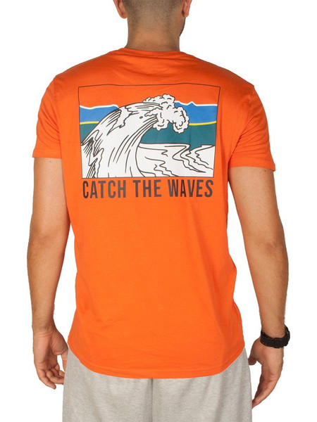 Sublevel T-shirt Catch The Waves Orange Z21274-OR