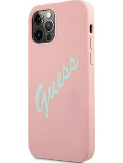 Guess Silicone Vintage Back Cover Pink (iPhone 12 Pro Max)