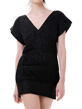 Ioanna Kourbela Mini Φόρεμα για Γάμο / Βάπτιση Μαύρο W235503