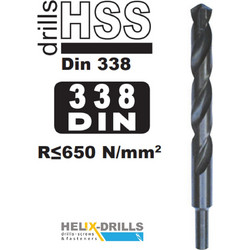 Helix Τρυπάνια Σιδήρου Τορνιρισμένα HSS Din 338 - 15.5mm