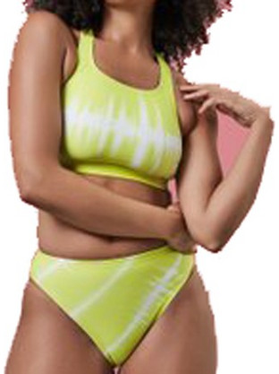 Speedo Printed MDLT Αθλητικό Γυναικείο Μαγιό Bikini Set Lime 812193-F237