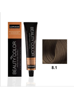 Lorvenn Beauty Color 8.1 Ξανθό Ανοιχτό Σαντρέ Μόνιμη Βαφή Μαλλιών 70ml