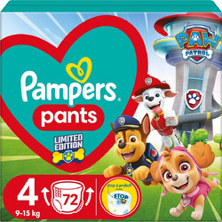 Pampers Pants Paw Patrol Πάνες Βρακάκι Nο4 9-15kg 72τμχ