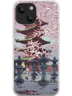 Θήκη Ukiyo-e - Cherry Blossom iPhone 13 mini Flexible TPU (Διάφανη Σιλικόνη)