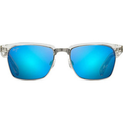 Maui Jim B257-05CR Ανδρικά Γυαλιά Ηλίου Τετράγωνα Κοκάλινα Διαφανή με Μπλε Καθρέπτη Φακό
