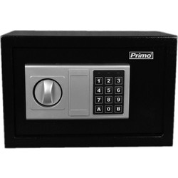Primo PRSB-50015 Ηλεκτρονικό Χρηματοκιβώτιο Ξενοδοχείου με Ψηφιακό Κλείδωμα και Κλειδί, Μαύρο