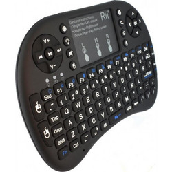 Keywin Rii Mini i8+ Black Ασύρματο Πληκτρολόγιο με TouchPad