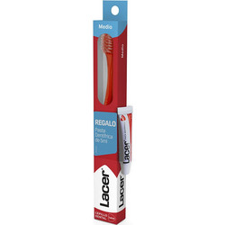 LACER MEDIUM TOOTHBRUSH ASSORTED LOT 2 pcs