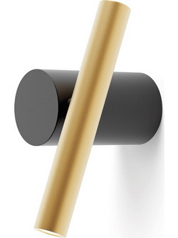 LUCEPLAN Luceplan Doi Black/Brass Σποτ Οροφής Τοίχου - Κινούμενα LED (1A050ADW0030)