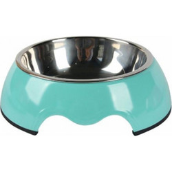 Nunbell Pet 33910 Ανοξείδωτο Μπολ Φαγητού & Νερού για Σκύλο με Βάση, σε Πράσινο χρώμα 26cm - Nunbell