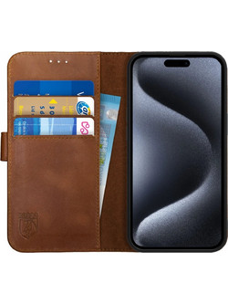Rosso Deluxe Θήκη Πορτοφόλι Brown (iPhone 15 Pro)