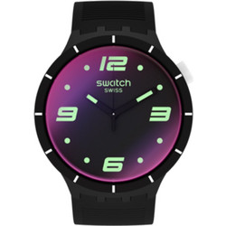 Swatch Big Bold Futuristic Ανδρικό Ρολόι με Μαύρο Καουτσούκ Λουράκι SO27B119