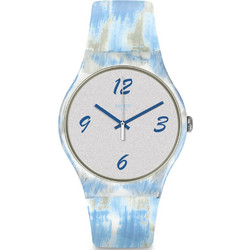 Swatch Γυναικείο Ρολόι με Γαλάζιο Καουτσούκ Λουράκι SUOW149