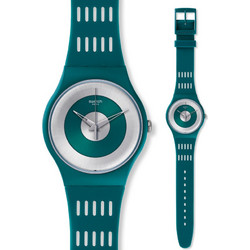 Swatch Computerion Ανδρικό Ρολόι με Πράσινο Καουτσούκ Λουράκι SUON114